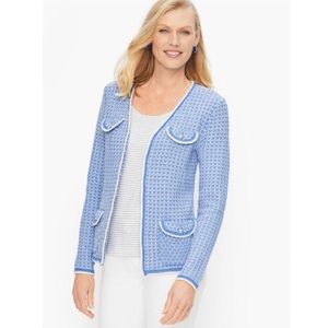 TALBOTS | Tipped Tweed Sweater Jacket